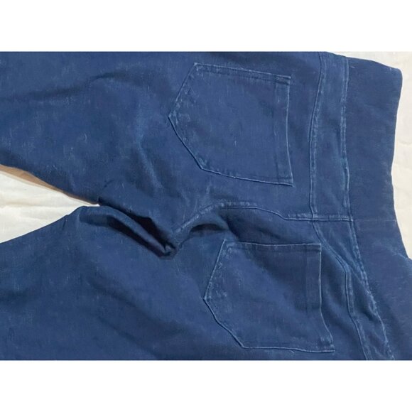 a new day jegging leggings solid blue back pockets cotton blend size medium READ - Picture 7 of 8